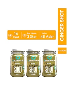 Avantajlı 16 Paket 3 Lü Organik Zencefilli İçecek Ginger Shot 60 Ml- 48 Adet Avantajlı 16 Paket 3 Lü Organik Zencefilli İçecek Ginger Shot 60 Ml- 48 Adet
