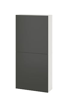 Duvar Dolabı, Beyaz-koyu Gri, 60x22x128 Cm Duvar Dolabı, Beyaz-koyu Gri, 60x22x128 Cm