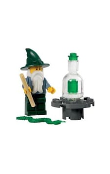Lego Minifigür Wizard - Sand Blue With Dark Green Legs And Hat Cas483a Lego Minifigür Wizard - Sand Blue With Dark Green Legs And Hat Cas483a