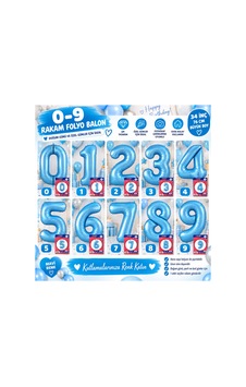 Mavi Rakam Folyo Balon 0-9 34 İnç 76 Cm Mavi2 Mavi Rakam Folyo Balon 0-9 34 İnç 76 Cm Mavi2