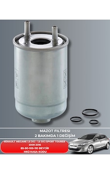 Renault Megane 1.5 Dcı 2009-2010-2011-2012-2013-2014-2015-2016 85-90-105-110 Beygir Mazot Filtre Renault Megane 1.5 Dcı 2009-2010-2011-2012-2013-2014-2015-2016 85-90-105-110 Beygir Mazot Filtre