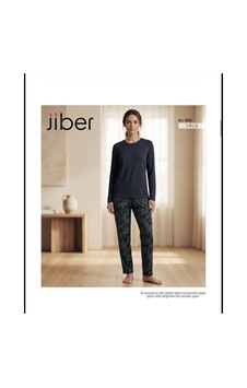 Jiber 10351 Kışlık Pijama Takımı Antrasit Füme Jiber 10351 Kışlık Pijama Takımı Antrasit Füme