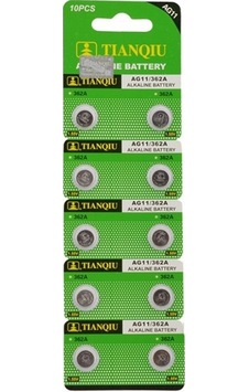 Tıanqıu Ag11 Lr721/362 Alkalin 10'lu Düğme Pil Tıanqıu Ag11 Lr721/362 Alkalin 10'lu Düğme Pil