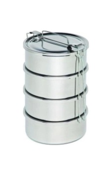 Isıtılabilir Sefertası 4 Katlı12x6 Cm - Çelik