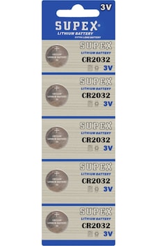 Supex CR2032 Lityum Düğme Pil 5'li Supex CR2032 Lityum Düğme Pil 5'li