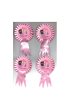 Kurdelalı Ben Okuyorum Rozeti Büyük Boy Pembe 4 Adet Kurdelalı Ben Okuyorum Rozeti Büyük Boy Pembe 4 Adet