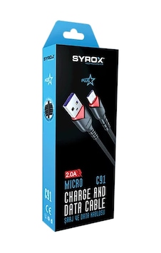 Syrox C91 2.0A Micro Şarj Data Kablosu Syrox C91 2.0A Micro Şarj Data Kablosu