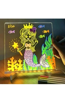 Led Aydınlatmalı Yazı Ve Çizim Tahtası - Küçük Boy 20x20 Cm Lisinya Çok Renkli Led Aydınlatmalı Yazı Ve Çizim Tahtası - Küçük Boy 20x20 Cm Lisinya Çok Renkli