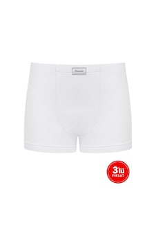 Sementa Erkek Modal Boxer 3'Lü Paket - Beyaz