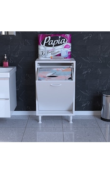 Söke 50 X 75 X 32,5 Cm Kirli Çamaşır Sepetli Dolap Çok Amaçlı Dolap Banyo Dolabı Beyaz Söke 50 X 75 X 32,5 Cm Kirli Çamaşır Sepetli Dolap Çok Amaçlı Dolap Banyo Dolabı Beyaz
