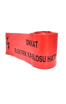 Safety Dikkat Elektrik Kablosu Hattı Bandı Emniyet Şeridi 15cm X Safety Dikkat Elektrik Kablosu Hattı Bandı Emniyet Şeridi 15cm X