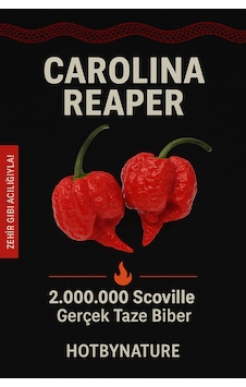 Carolina Reaper Pepper / 2,5 Milyon Scoville - Gerçek Taze Acı Biber