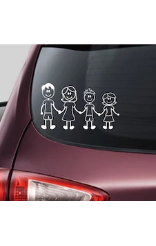 Aile Sticker Anne Baba Kız Ve Erkek Çocuk Araba Yapıştırma Aile Sticker Anne Baba Kız Ve Erkek Çocuk Araba Yapıştırma