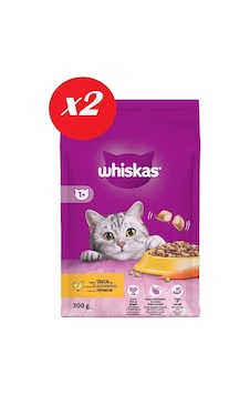 Whiskas Tavuklu Sebzeli Kuru Kedi Maması 300 Gr Set 2'li Whiskas Tavuklu Sebzeli Kuru Kedi Maması 300 Gr Set 2'li