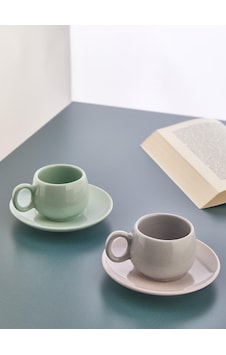 2'li Kahve Fincan Takımı Yeşil Gri Espresso Fincanı Yeşil 2'li Kahve Fincan Takımı Yeşil Gri Espresso Fincanı Yeşil