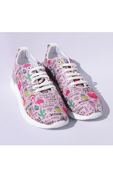 Bez Unicorn Desenli Ortopedik Spor Ayakkabı Pembe Bez Unicorn Desenli Ortopedik Spor Ayakkabı Pembe