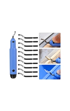 Metal Çapak Alma Aracı Kiti Çapak Alma Seti Ahşap Plastik Metal Raspa Seti 11bıçak Kol
