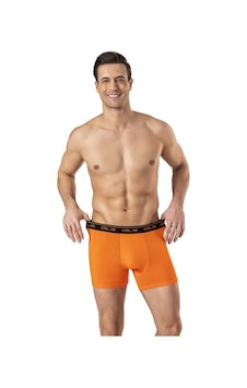 Bonie Dikişsiz Microfiber Likralı Erkek Boxer Oranj Turuncu