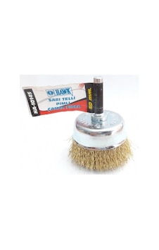 Ha10145 Pimli Sarı Tel Çanak Fırça 50 Mm Ha10145 Pimli Sarı Tel Çanak Fırça 50 Mm