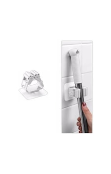 Askımo - 1 Adet Yapışkanlı Pratik Mop Tutucu Beyaz 3’lü Set Askımo - 1 Adet Yapışkanlı Pratik Mop Tutucu Beyaz 3’lü Set