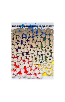 200 Lü Boyanabilir Obje Seti Hobi & Sanat Etkinlik Seti + 6 Renk Akrilik Boya + Fırça 200 Lü Boyanabilir Obje Seti Hobi & Sanat Etkinlik Seti + 6 Renk Akrilik Boya + Fırça