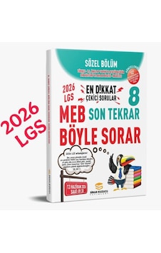 Sinan Kuzucu Yayınları 2026 Lgs Son Tekrar Sözel Soru Bankası