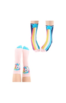 Denokids Rainbow Star Kız Çocuk 2li Soket Çorap Takım Denokids Rainbow Star Kız Çocuk 2li Soket Çorap Takım