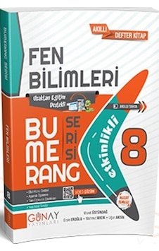 8. Sınıf Fen Bilimleri Etkinlikli Bumerang Serisi Günay Yayınları 8. Sınıf Fen Bilimleri Etkinlikli Bumerang Serisi Günay Yayınları