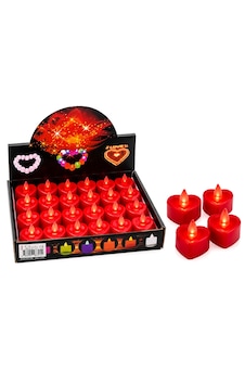 24 Adet Pilli Kapli - Kırmızı Renkli Led Mum Çap : 4cm Yükseklik : 3.7cm İ10-023 Çok Renkli 24 Adet Pilli Kapli - Kırmızı Renkli Led Mum Çap : 4cm Yükseklik : 3.7cm İ10-023 Çok Renkli
