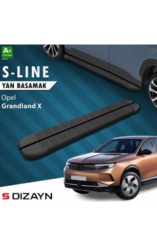 S-dizayn Opel Grandland 2 Hybrid Benzinli S-line Siyah Yan Basamak 193 Cm 2024 Üzeri A+ Kalite