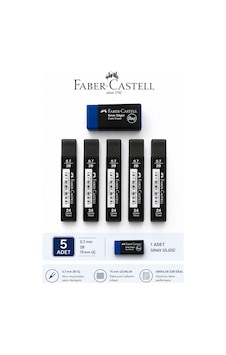 0,7 Uç 5 Adet Orta Boy Sınav Silgisi 1 Adet Faber-castell Set 0,7 Uç 5 Adet Orta Boy Sınav Silgisi 1 Adet Faber-castell Set