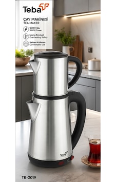 Teba TB-2019 1.8 L Çelik Çay Makinesi Teba TB-2019 1.8 L Çelik Çay Makinesi
