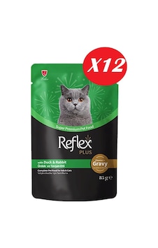 Reflex Plus Sos İçinde Parça Ördek Ve Tavşan Etli Yetişkin Kedi Konservesi 85 Gr 12 Adet Reflex Plus Sos İçinde Parça Ördek Ve Tavşan Etli Yetişkin Kedi Konservesi 85 Gr 12 Adet