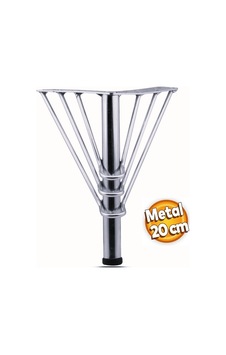 Telli Lüks Mobilya Kanepe Sehpa Tv Ünitesi Koltuk Ayağı 20 Cm Krom Gümüş Metal Baza Ayak 4 Adet Gümüş