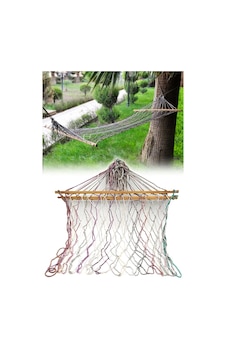 Örgü Hamak, Tek Kişilik Hamak Salıncak Piknik Kamp Park 190x95cm İp Örgü Hamak, Tek Kişilik Hamak Salıncak Piknik Kamp Park 190x95cm İp