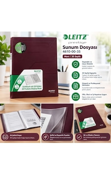 Leitz Sunum Dosyası 4610-00-76 Kahverengi 20 Sayfa Diğer Leitz Sunum Dosyası 4610-00-76 Kahverengi 20 Sayfa Diğer