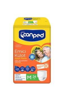 Canped Emici Külot Yetiştkin Hasta Bezi M 24'lü Canped Emici Külot Yetiştkin Hasta Bezi M 24'lü