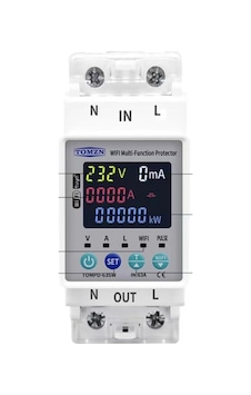 Wifi Akıllı Elektrik Sayacı, Kaçak Akım Koruma Rölesi, 63a, Lcd Ekranlı-tompd-63sw Wifi Akıllı Elektrik Sayacı, Kaçak Akım Koruma Rölesi, 63a, Lcd Ekranlı-tompd-63sw