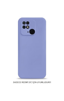 Redmi 10c / Poco C40 Uyumlu Kamera Korumalı Darbeye Dayanıklı Renk Atmayan Fab Silikon Kılıf Lila