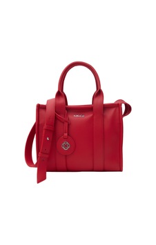 Cnt20040 Floter Aker Monogram Detalı El Çantası Kırmızı Kırmızı
