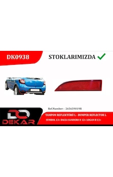 Tampon - 867 - Reflektörü L Symbol 13 Dacıa Sandero Iı 12 Logan - Csmo-tex - Iı 12