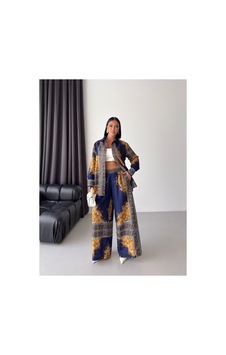 Wellway İthal Chokellaa Kumaş Çiçekli Tunik Gömlek & Pantolon 2li Takım-sarı -26112 Mavi Wellway İthal Chokellaa Kumaş Çiçekli Tunik Gömlek & Pantolon 2li Takım-sarı -26112 Mavi