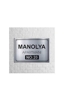 Apartman-site Kapı İsimliği Kapı Tabelası 20x29 Cm Gümüş Gümüş Apartman-site Kapı İsimliği Kapı Tabelası 20x29 Cm Gümüş Gümüş