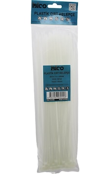 100pcs Beyaz 3.6x300mm Plastik Cırt Kelepçe 5399 100pcs Beyaz 3.6x300mm Plastik Cırt Kelepçe 5399