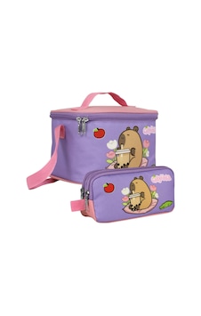 Capybara Kız Çocuk Isı Yalıtımlı Beslenme Çantası Ve Kalem Çantası Seti - Mor/pembe - Setcpb5234 Çok Renkli Capybara Kız Çocuk Isı Yalıtımlı Beslenme Çantası Ve Kalem Çantası Seti - Mor/pembe - Setcpb5234 Çok Renkli