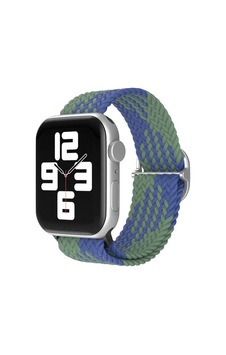 Jenerik Apple Watch 42mm Kordon - Yeşil-lacivert Jenerik Apple Watch 42mm Kordon - Yeşil-lacivert
