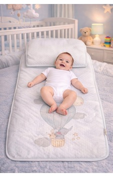 My Baby Kumsal Alt Açma Kapitone Hello Elephant Desenli Beyaz 65198 Beyaz