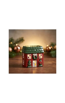 Seramik Tealight Holder - Ev Mumluk - Yılbaşı Konseptli Dekoratif Işıklı Ev Biblo 15 Cm Seramik Tealight Holder - Ev Mumluk - Yılbaşı Konseptli Dekoratif Işıklı Ev Biblo 15 Cm