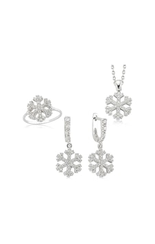 Gümüş Kar Tanesi Bayan Set Çok Renkli 44359294