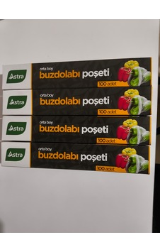 Astra Buzdolabı Poşeti Orta Boy 4 x 100'lü